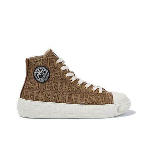 adidasi versace greca|versace zipped high top sneakers.